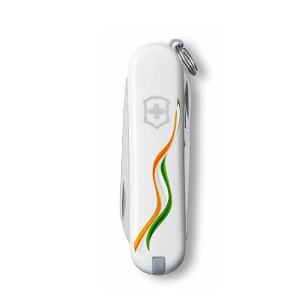Victorinox Classic SD White 58mm 7 Functions - White with Tri-Colour
