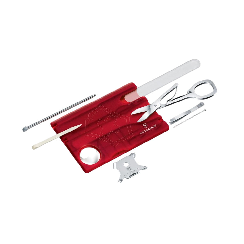Victorinox SwissCard Nailcare 13 Functions 82mm - Red Translucent