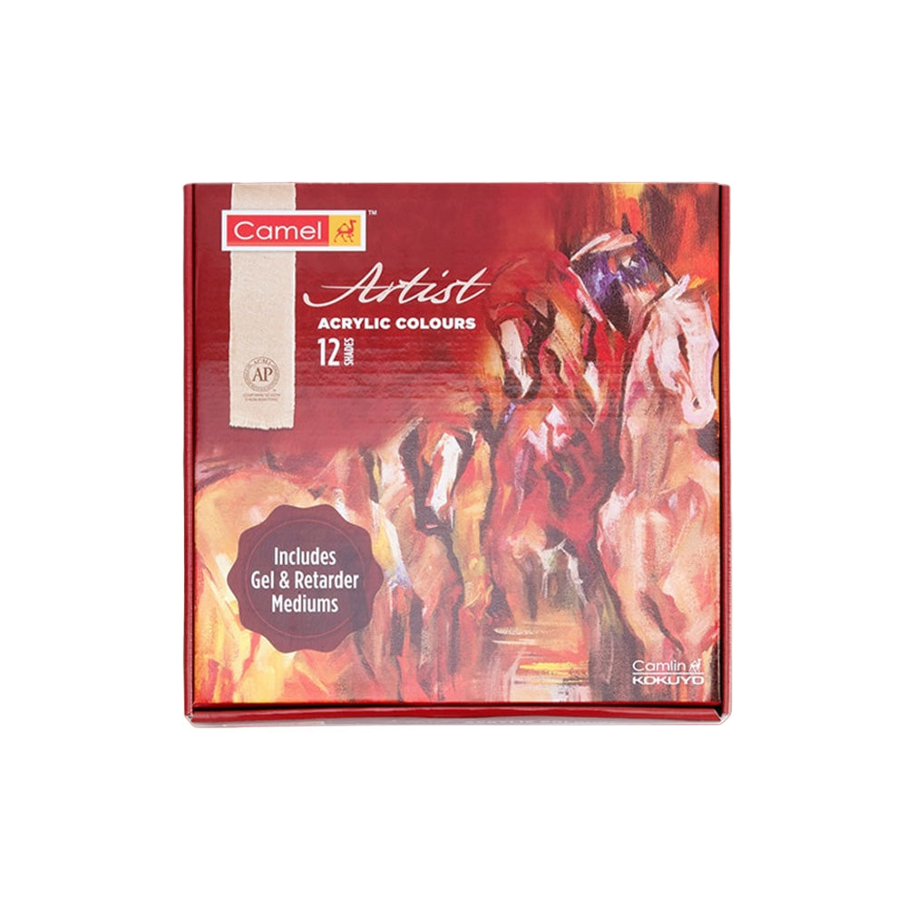 Camel Artist Acrylic Colours 40ml Tubes - 12 Shades