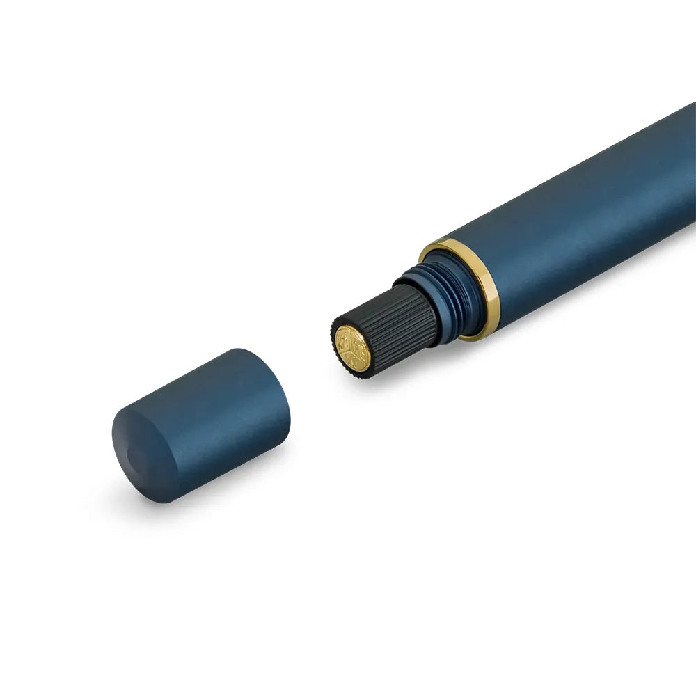 Kaweco Piston Sport Starter Set Navy Blue Aluminium GT Fountain Pen - Medium Nib