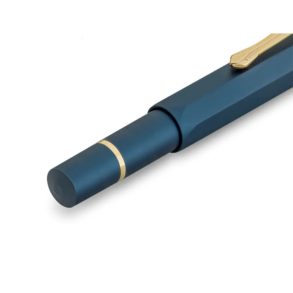 Kaweco Piston Sport Starter Set Navy Blue Aluminium GT Fountain Pen - Stainless Steel Nib