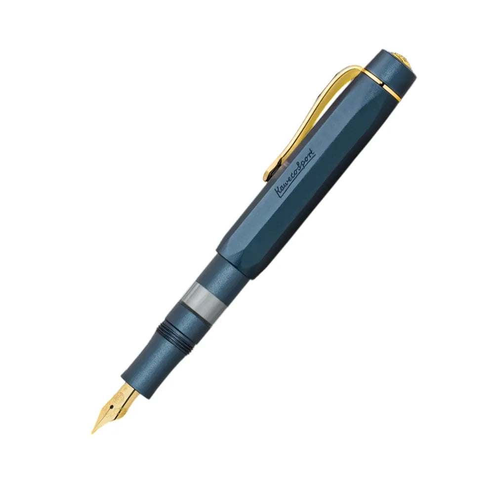 Kaweco Piston Sport Starter Set Navy Blue Aluminium GT Fountain Pen