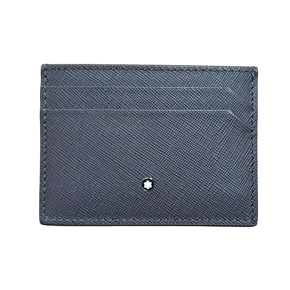 Montblanc Sartorial Graphite Leather Pocket Card Holder 5cc