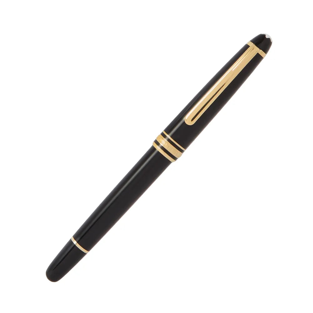 Montblanc Set Meisterstück Classique 163 Black Precious Resin GT Rollerball Pen with Meisterstück Pocket 5cc with Zip Black Card Holder