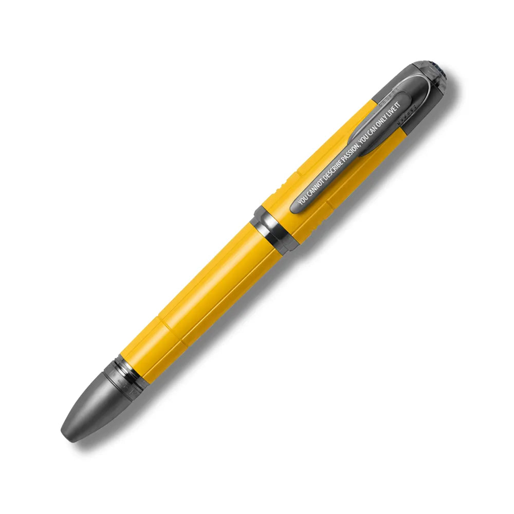 Montblanc Great Characters Enzo Ferrari Yellow Precious Resin Special Edition Giallo Modena Fountain Pen - 14Kt Gold Rhodium-Plated Nib