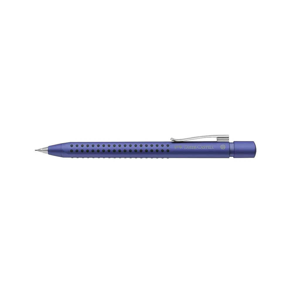 Grip 2011 mechanical pencil, 0.7 mm, blue metallic The Grip 2011 concept clearly convinces with its appealing grip design in classic colors and sophisticated ergonomics. The characteristic dots match the shaft in color. Ergonomic triangular shape for tireless writing Soft grip zone for a secure, non-slip grip Extra long, twist-out eraser Break-resistant 0.7 mm lead for optimum writing Refills and spare erasers available Barrel colour: metallic blue