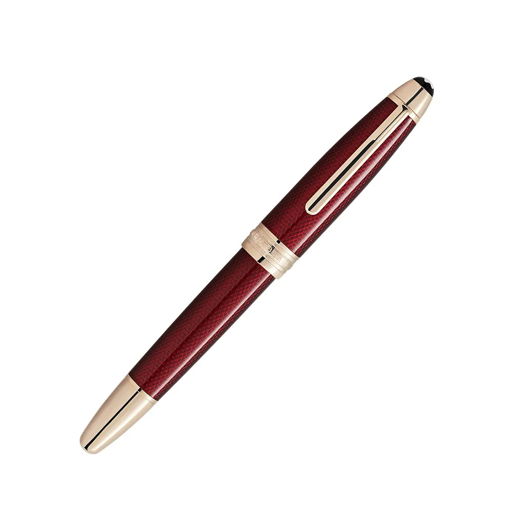 Montblanc Meisterstuck Golden Hour Solitaire Translucent Burgundy Red lacquer with Signature Gold-coated Trims Rollerball Pen