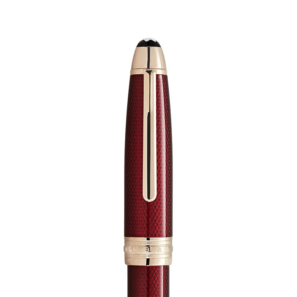 Montblanc Meisterstuck Golden Hour Solitaire Translucent Burgundy Red lacquer with Signature Gold-coated Trims Rollerball Pen