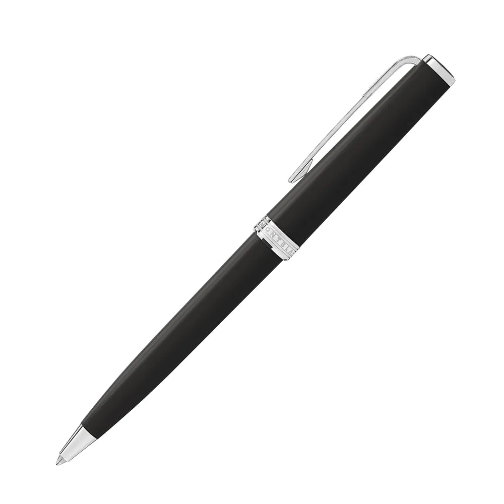 Montblanc Set with PIX Black Precious Resin Ballpoint Pen & Meisterstück Leather Card Holder 6cc Black