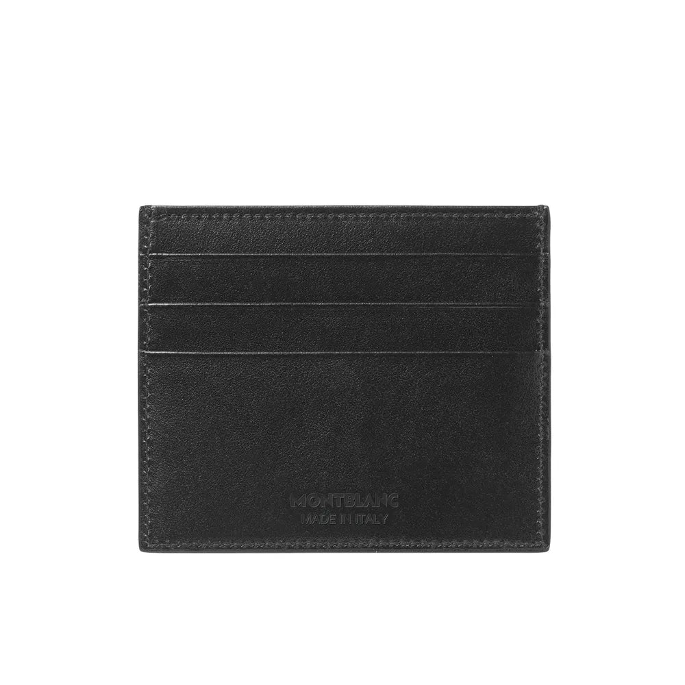 Montblanc Set with PIX Black Precious Resin Ballpoint Pen & Meisterstück Leather Card Holder 6cc Black