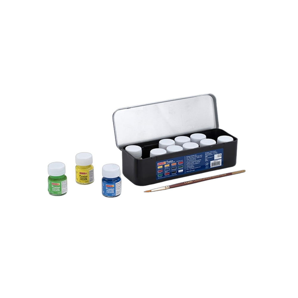 Kokuyo-Camlin Camel Premium Poster Colours 10ml with Brush - 12 Shades
