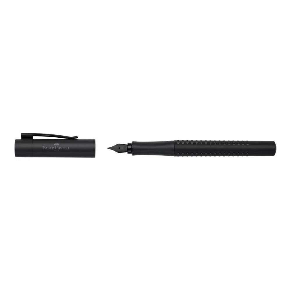 Faber-Castell Grip 2011 Edition All Black Fountain Pen - Stainless Steel Nib