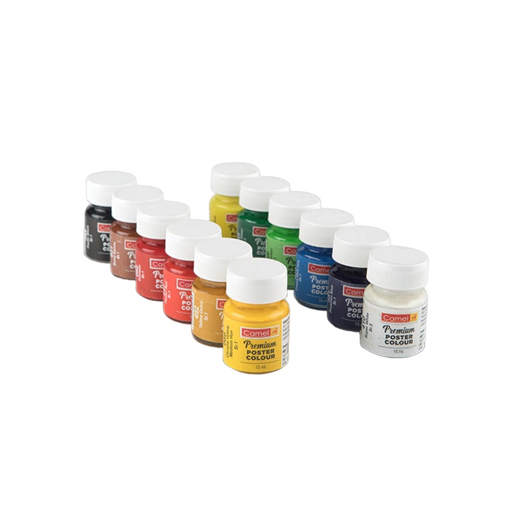 Kokuyo-Camlin Camel Premium Poster Colours 15ml - 12 Shades