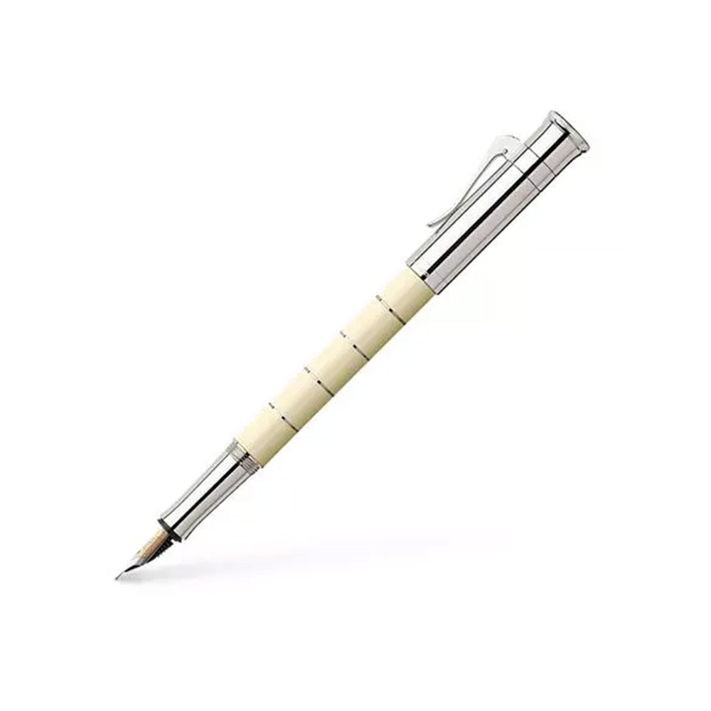 Graf von Faber-Castell Classic Anello Ivory Precious Resin Fountain Pen – 18Kt Gold Medium Nib