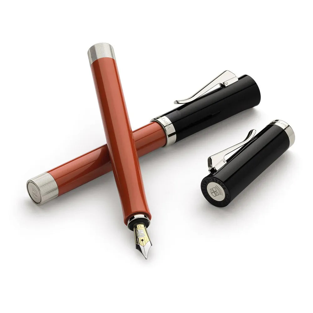 Graf von Faber-Castell Intuition Terra Resin with Platinum-Plated Trim Fountain Pen - 18Kt Gold Medium Nib