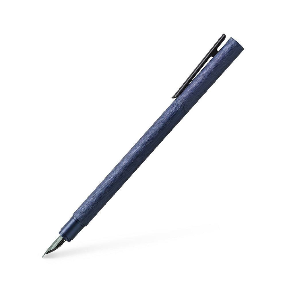 Faber-Castell Neo Slim Aluminium Dark Blue Fountain Pen - Medium Nib