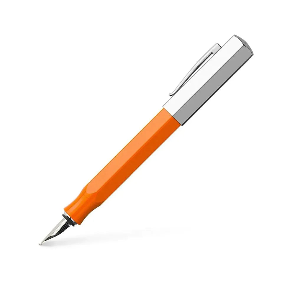 Faber-Castell Ondoro Precious Orange Resin Fountain Pen - Medium Nib