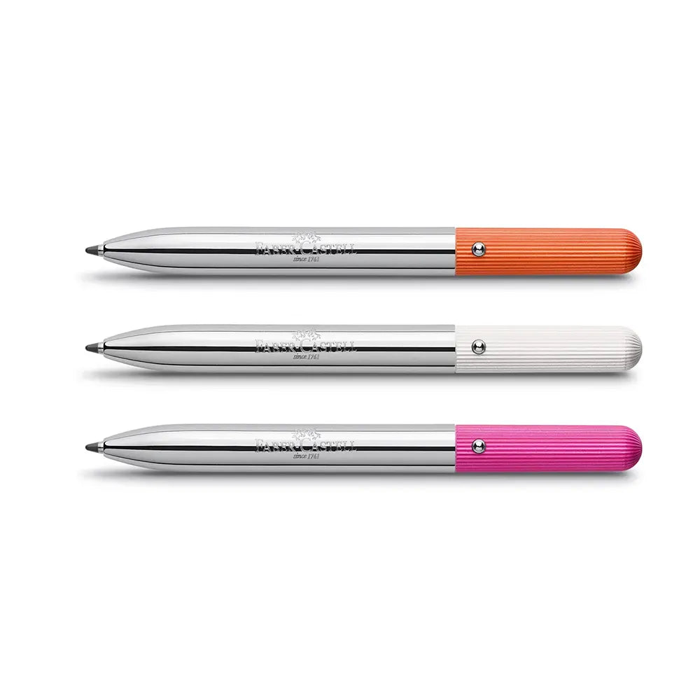Faber-Castell Silver Twist Pocket Ballpoint Pen
