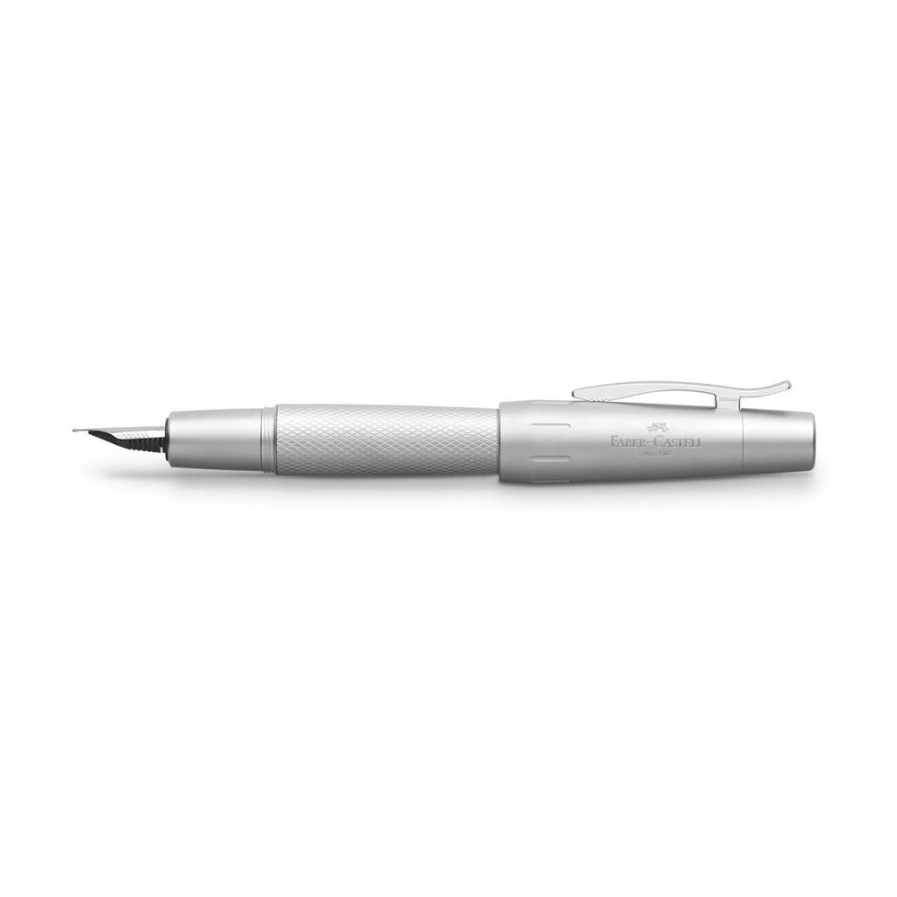 Faber-Castell E-motion Pure Silver Fountain Pen - Medium Nib
