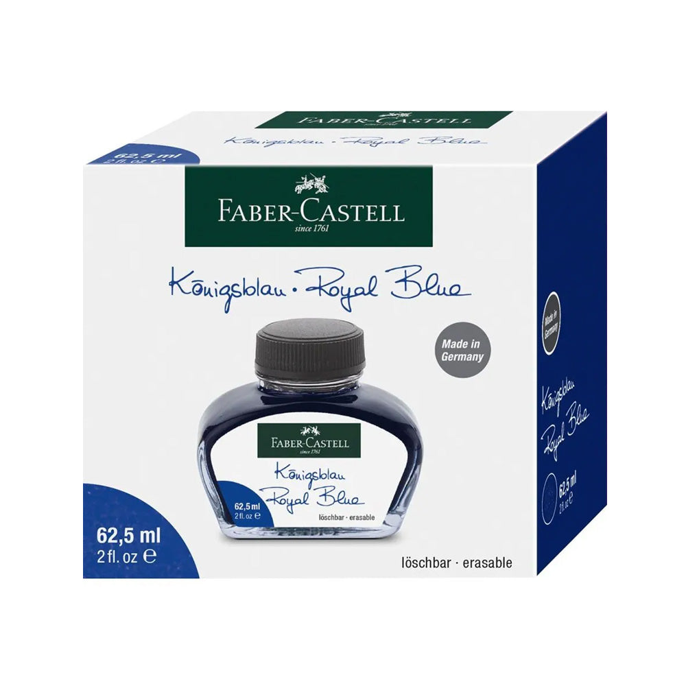 Faber-Castell Royal Blue Fountain Pen Ink Bottle - 62.5ml