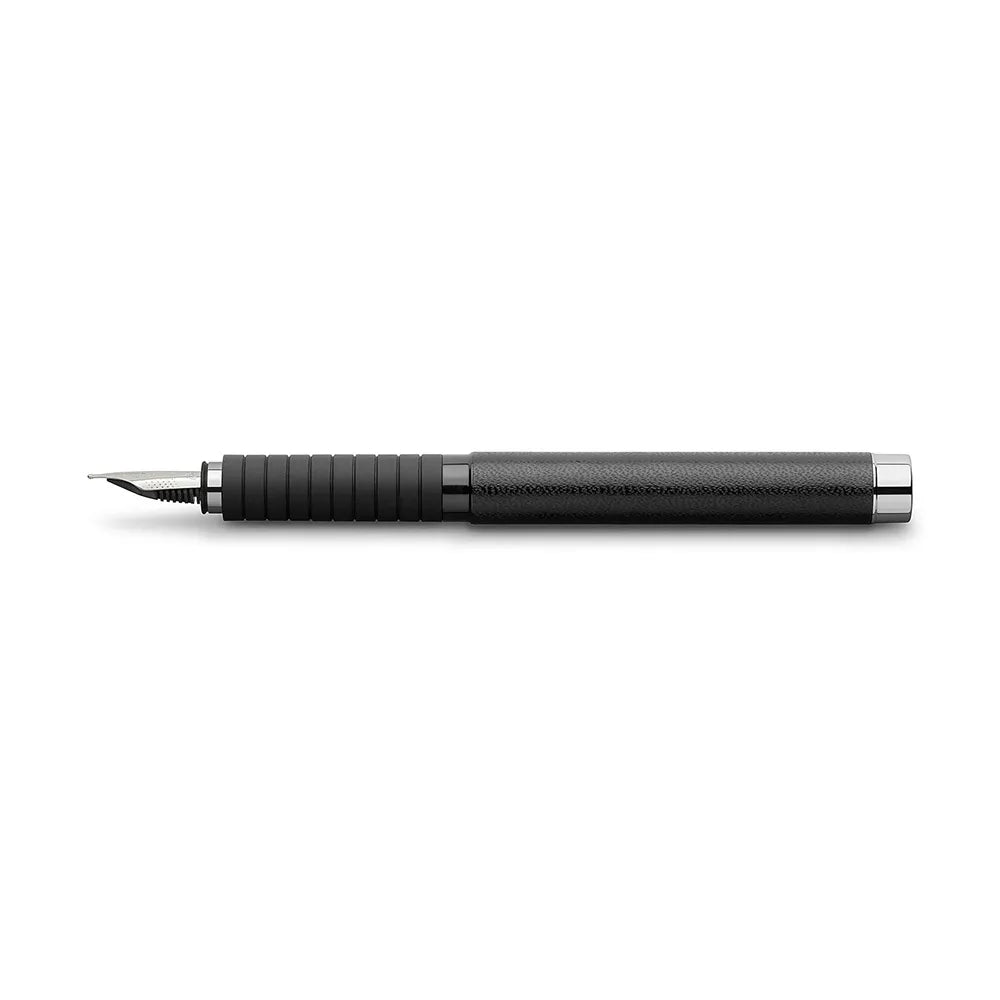 Faber-Castell Essentio Black Leather Fountain Pen - Medium Nib