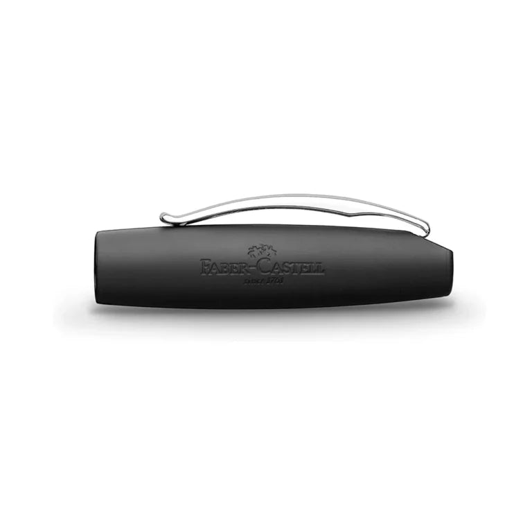 Faber-Castell Essentio Black Leather Fountain Pen - Medium Nib