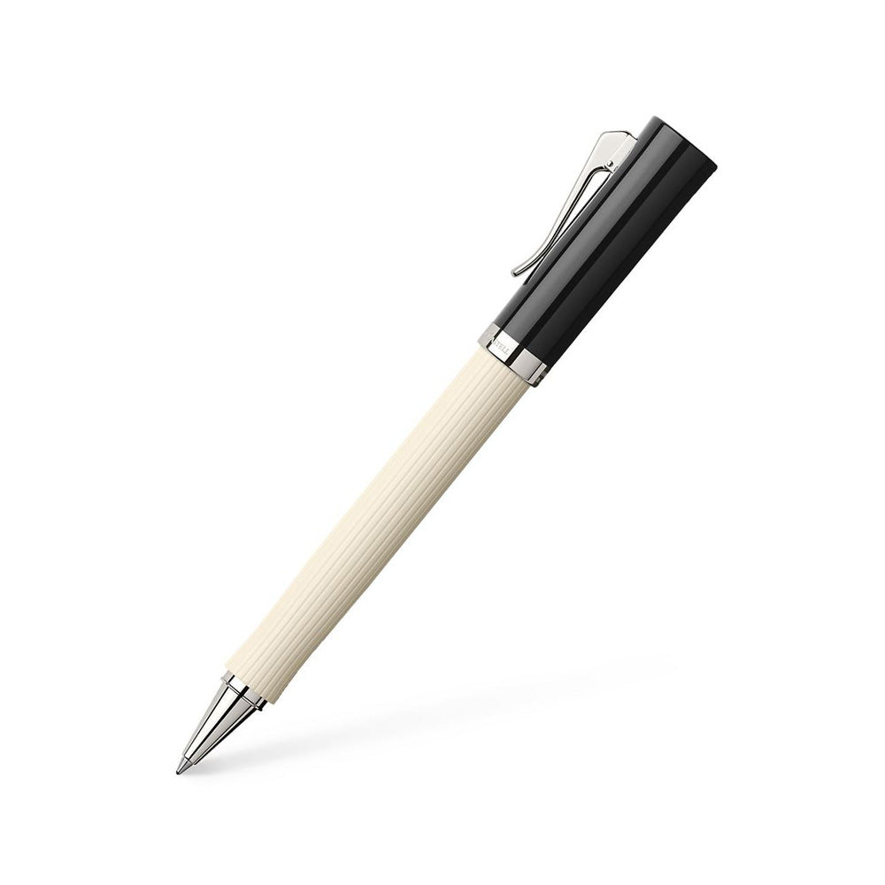 Graf von Faber-Castell Intuition Fluted Ivory Resin with Platinum-Plated Trim Rollerball Pen