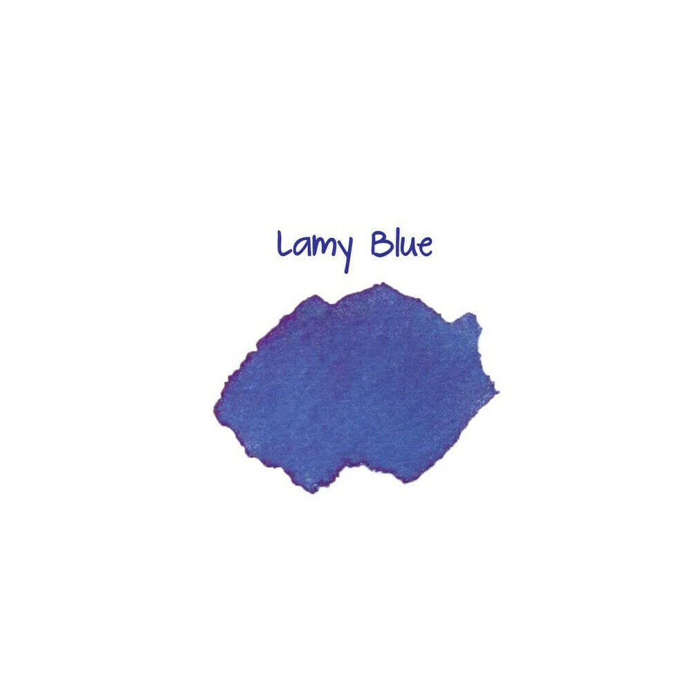 LAMY T 51 bottled ink, 30ml, comes with an in-built of blotting paper around the base ( Paper roll is not included ) and ink residue collecting basin for effortless and mess-free refilling of your fountain pen. Available in a variety of colours and specifically engineered to suit LAMY fountain pens. Body Material : Glass/Plastic Cap Material : Plastic Ink Capacity : 30ml Ink Colour : Blue Product Type : Writing Instruments Collection : T51 Brand Origin: Germany