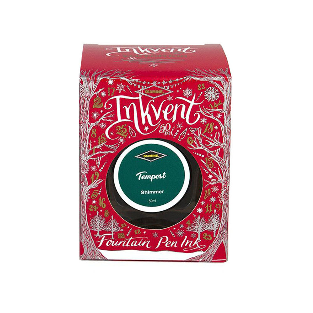 Diamine Inkvent Red Edition Shimmer Ink 50ml Bottle - Tempest