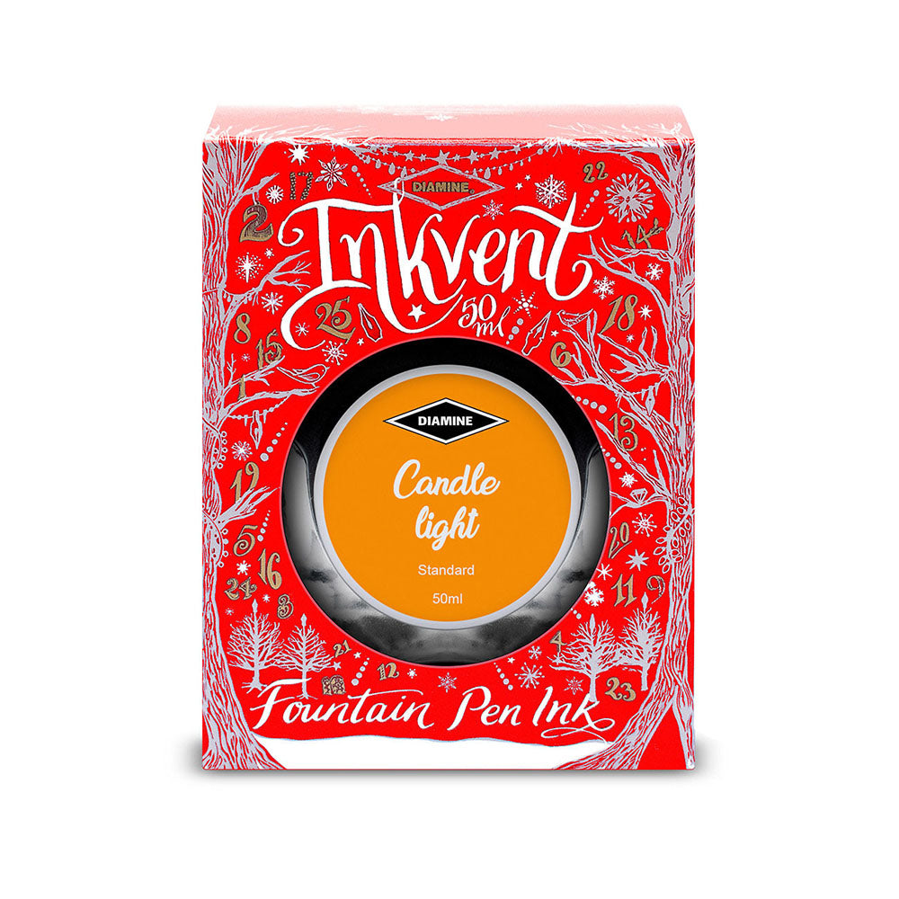 Diamine Inkvent Red Edition Standard Ink 50ml Bottle - Candle Light
