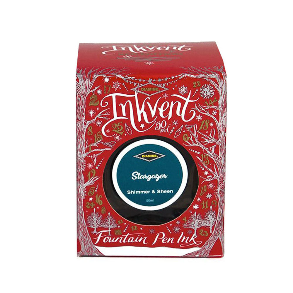 Diamine Inkvent Red Edition Shimmer & Sheen Ink 50ml Bottle - Stargazer