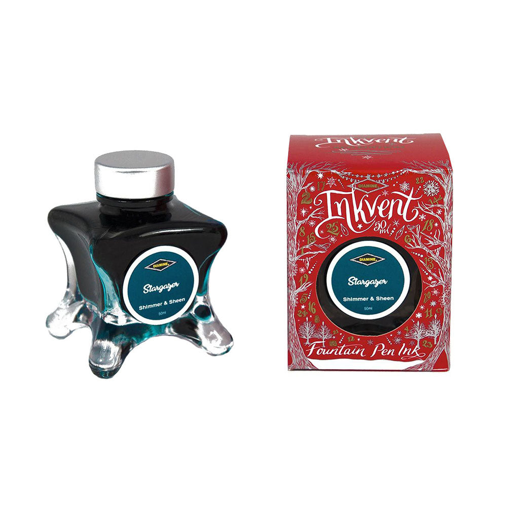 Diamine Inkvent Red Edition Shimmer & Sheen Ink 50ml Bottle - Stargazer