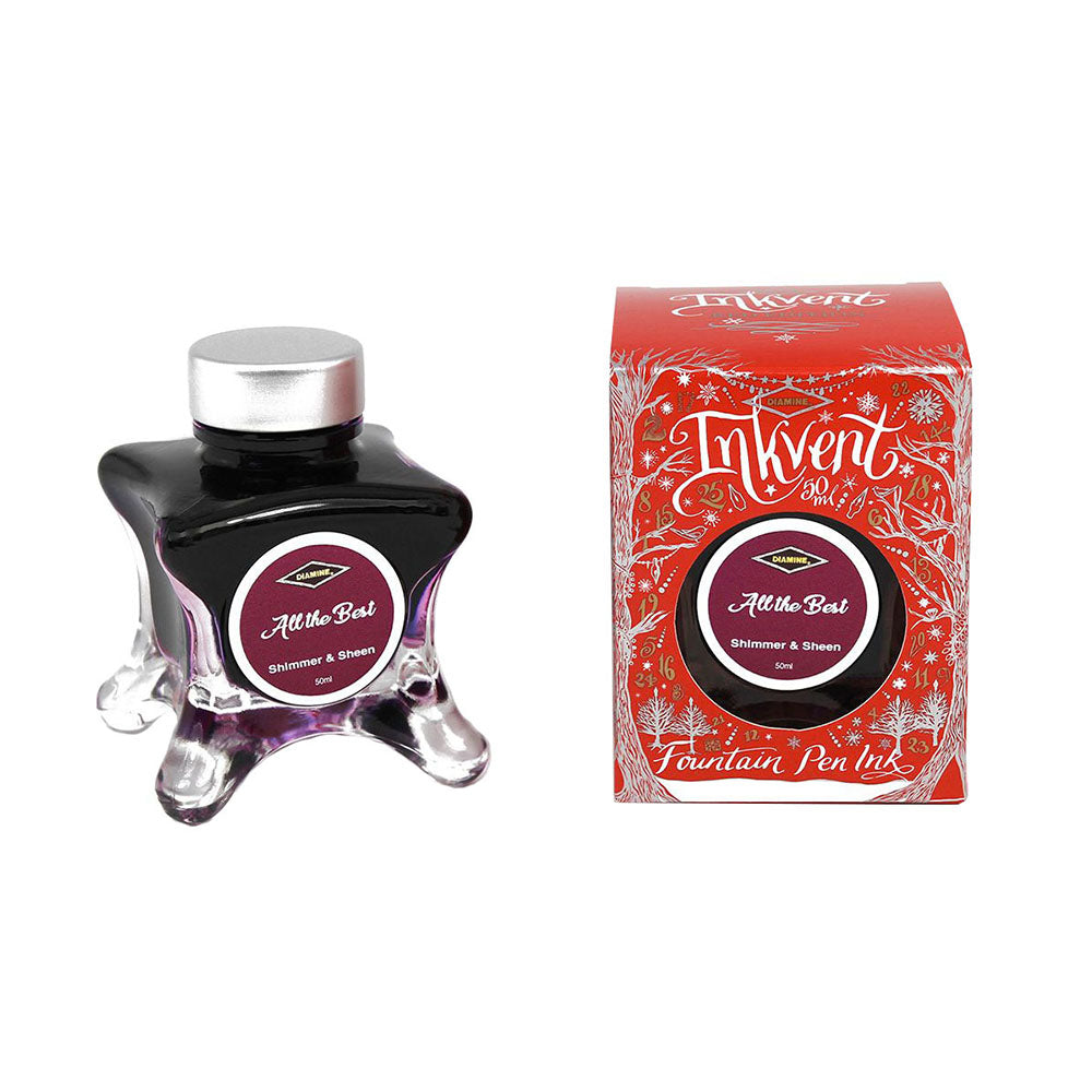 Diamine Inkvent Red Edition Shimmer & Sheen Ink 50ml Bottle - All the Best