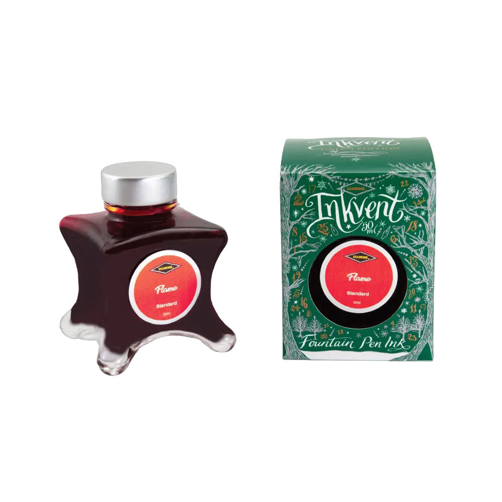 Diamine Inkvent Green Edition Standard Ink 50ml Bottle - Flame