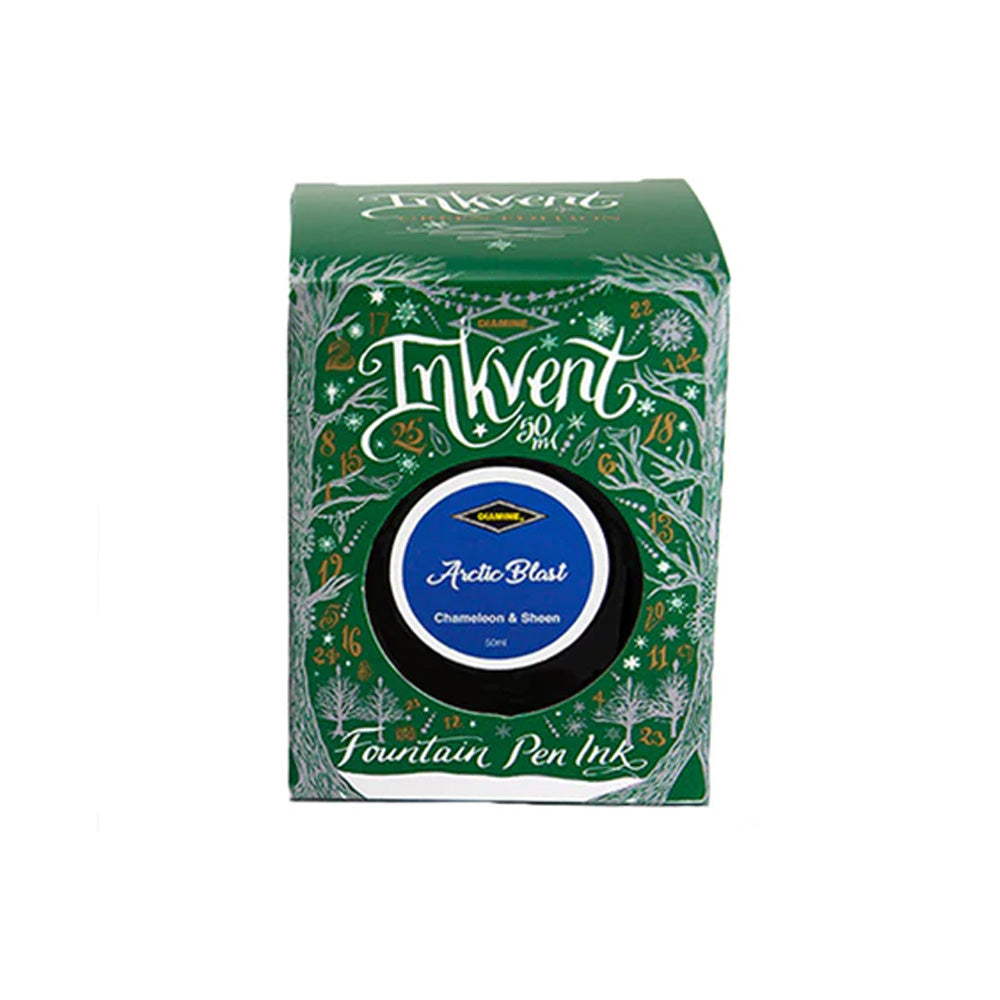 Diamine Inkvent Green Edition Chameleon & Sheen Ink 50ml Bottle - Arctic Blast