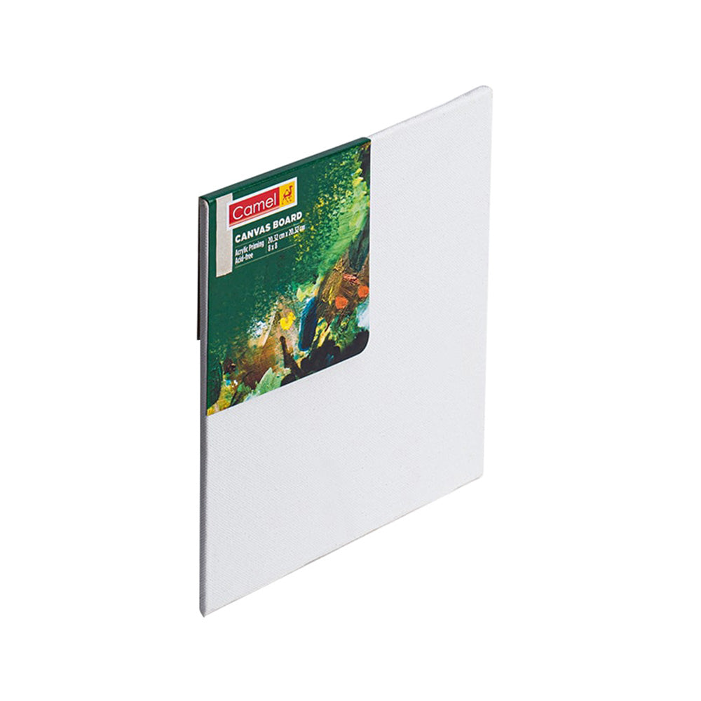 Acid-free, hardboard pasted with a cotton canvas for rigid painting surface, ideal for works with relief and embellishments. Made using acid-free, medium grain fabric Coated with a triple layer of acrylic primer Optimum priming for right hold and glide Pasted on an acid-free board with safe adhesive Suitable for beginners as well as small and multi-canvas work Suitable for both oil and acrylic painting Size - 20cm x 20cm (8 Inch X 8 Inch) Country of Origin: India