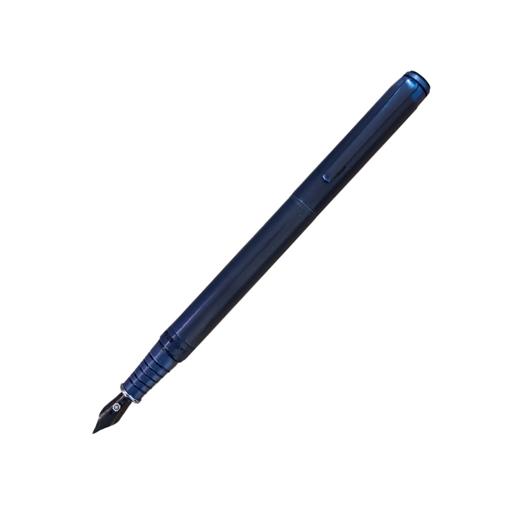 Swissbrand 2503 Matte Blue Lacquer with Polished Blue PVD Trim Fountain Pen - Medium Nib