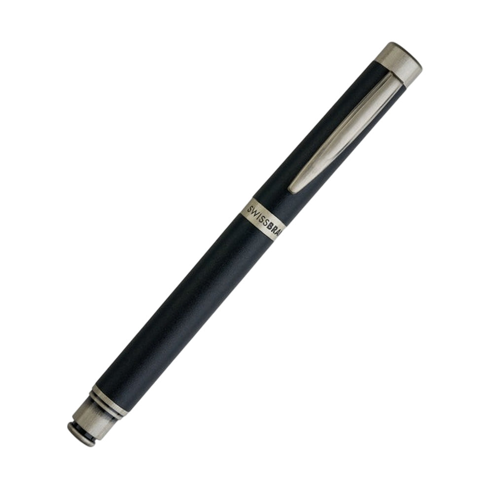 Swissbrand 2507 Matte Black Lacquer with Chrome Trim Rollerball Pen