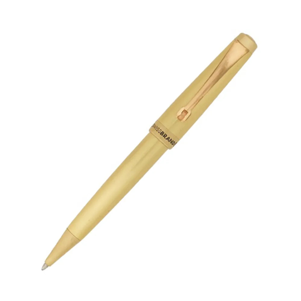 Swissbrand 2515 Matte Gold Lacquer with Matching Matte Gold Trim Ballpoint Pen