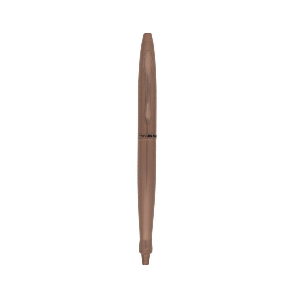 Swissbrand 2523 Matte Brown Lacquer with Polished Brown Trim Ballpoint Pen