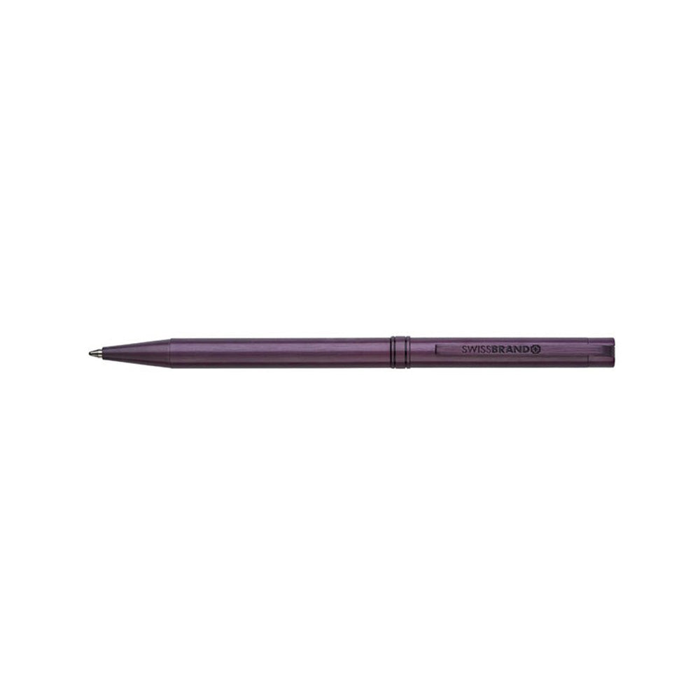 Swissbrand 2530 Matte Purple Lacquer with Purple Trim Ballpoint Pen