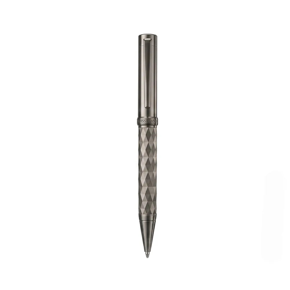 Swissbrand 2552 Ashler Crest Gunmetal Finish & Diamond Pattern GMT Ballpoint Pen