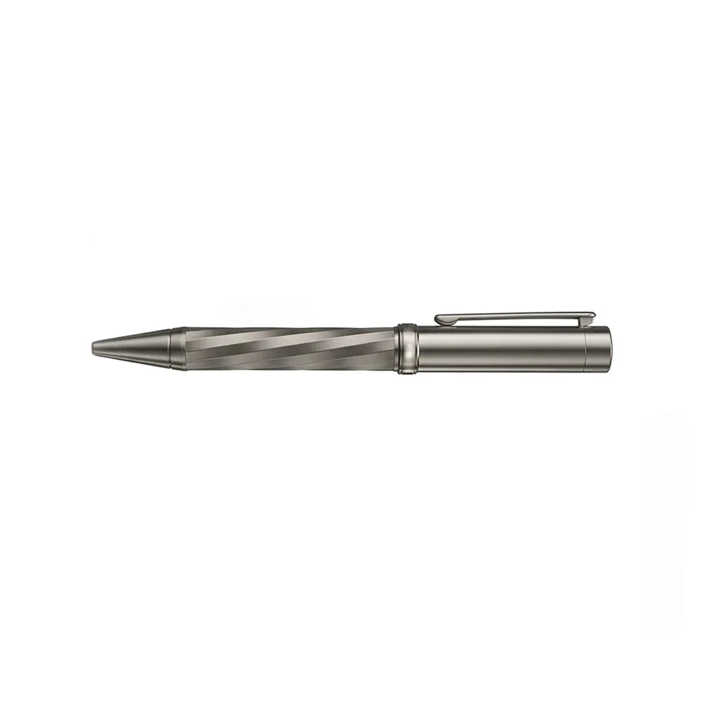 Swissbrand 2553 Ashler Arc Smoky Gunmetal Finish & Spiral Pattern GMT Ballpoint Pen
