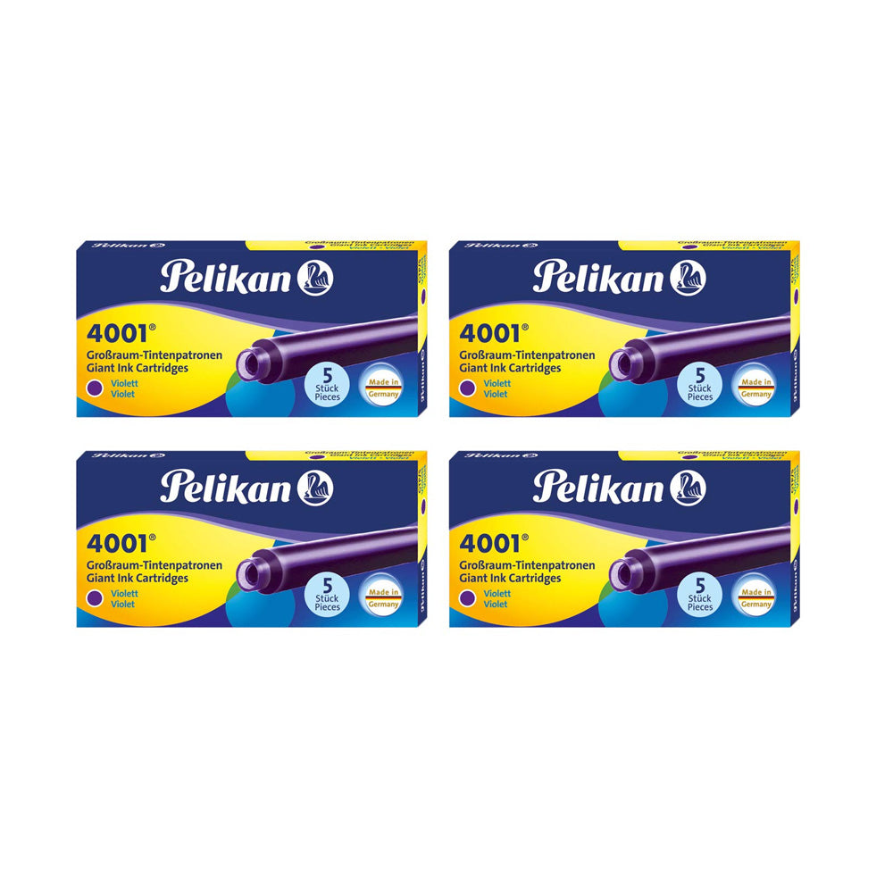 GTP/5 is the standard ink cartridge for all Pelikan cartridge fountain pens and many other brands. Large ink cartridge for all Pelikan and many other cartridge fillers Colour: Violet Royal blue ink is erasable and washable 5 ink cartridges per case