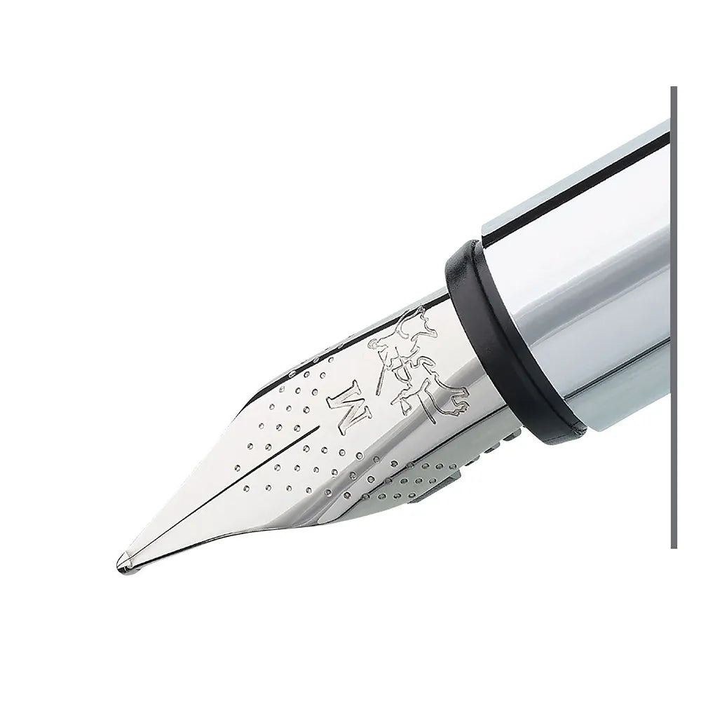 Faber-Castell Neo Slim Silver Shiny Stainless Steel Fountain Pen - Stainless Steel Nib