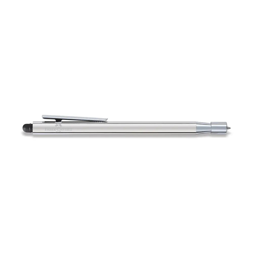 Faber-Castell Neo Slim Shiny Stainless Steel with Stylus Ballpoint Pen