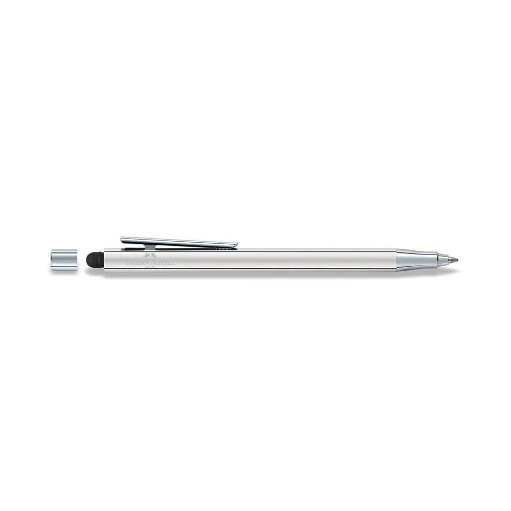 Faber-Castell Neo Slim Shiny Stainless Steel with Stylus Ballpoint Pen