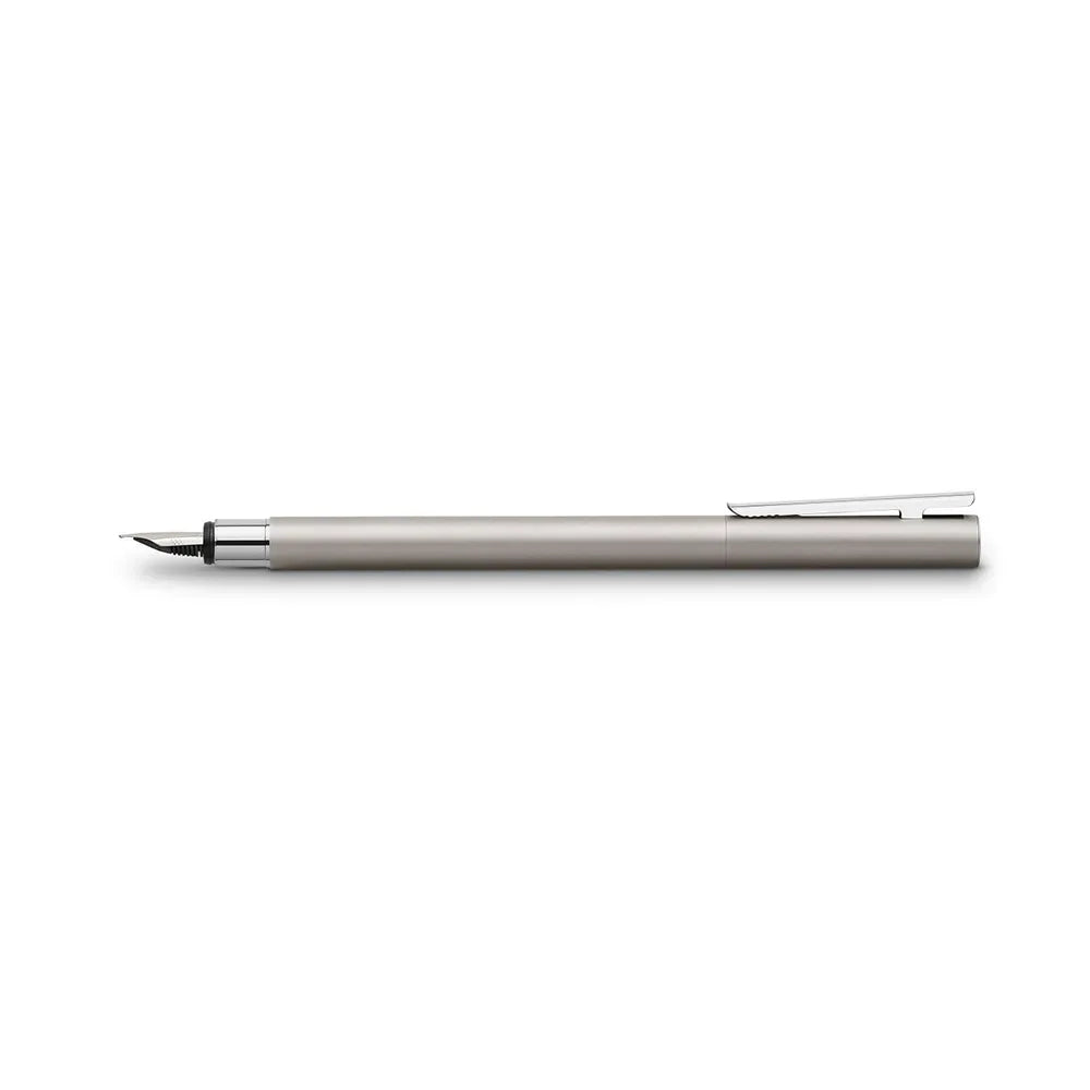 Faber-Castell Neo Slim Matt Silver Stainless Steel Fountain Pen - Fine Nib