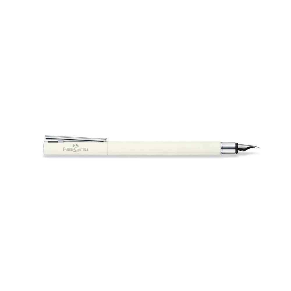 Faber-Castell Neo Slim Ivory with Chrome Trim Fountain Pen