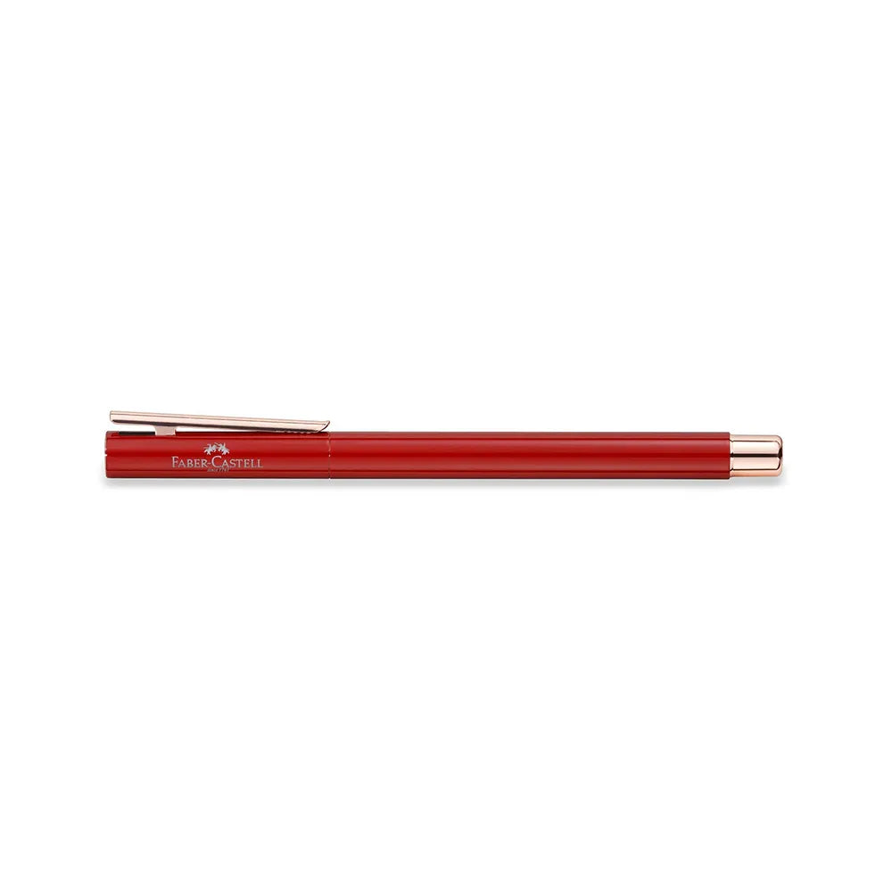 Faber-Castell Neo Slim Oriental Shiny Red with Rose Gold Trim Fountain Pen